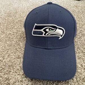 Seattle Seahawks NFL Team Apparel Reebok On Field Blue Adjustable Cap